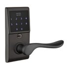 Luzern Right Hand Emtouch Lever with Electronic Touchscreen Lock in Flat Black
