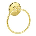 Towel Ring with Watford Rosette in Unlacquered Brass