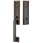 Double Cylinder Wilshire Handleset with Diamond Crystal Knob in Oil Rubbed Bronze