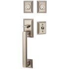 Double Cylinder Hamden Handleset with Providence Knob in Pewter