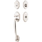 Single Cylinder Nashville Handleset with Turino Right Handed Lever in Polished Nickel
