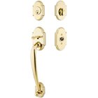 Single Cylinder Nashville Handleset with Cortina Right Handed Lever in Unlacquered Brass