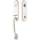 Single Cylinder Richmond Handleset with Hammered Egg Knob in Polished Nickel