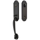 Single Cylinder Richmond Handleset with Square Knob in Flat Black