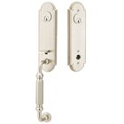 Double Cylinder Orleans Handleset with Rope Knob in Satin Nickel