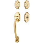Double Cylinder Nashville Handleset with Milano Right Handed Lever in French Antique Brass