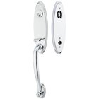 Single Cylinder Marietta Handleset with Egg Knob in Polished Chrome