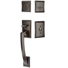 Dummy Ares Handleset with Diamond Crystal Knob in Oil Rubbed Bronze