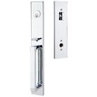 Single Cylinder Lausanne Handleset with Orb Knob in Polished Chrome