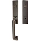 Double Cylinder Davos Handleset with Hermes Left Handed Lever in Oil Rubbed Bronze