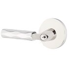 Key In L-Square Tribeca Left Handed Lever with Disk Rosette in Polished Chrome