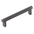 5" Centers Rectangular Stem in Oil Rubbed Bronze And Smooth Bar in Flat Black