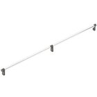 24" Centers Appliance Pull Rectangular Stem in Oil Rubbed Bronze And Smooth Bar in Polished Chrome
