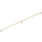 36" Centers Appliance Pull Rectangular Stem in Satin Copper And Smooth Bar in Satin Brass