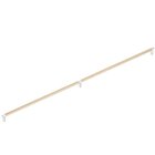 36" Centers Appliance Pull Rectangular Stem in Polished Chrome And Knurled Bar in Satin Brass