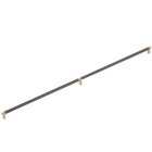 36" Centers Appliance Pull Rectangular Stem in Satin Brass And Knurled Bar in Oil Rubbed Bronze