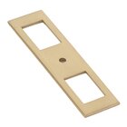 4" Long Backplate for Knob in Satin Brass
