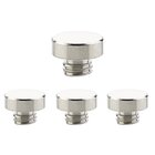 Button Tip Set for 3 1/2" Heavy Duty Plain or Ball Bearing Hinge in Polished Nickel (Sold In Pairs)