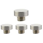 Button Tip Set for 3 1/2" Heavy Duty Plain or Ball Bearing Hinge in Satin Nickel (Sold In Pairs)