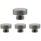 Button Tip Set for 3 1/2" Heavy Duty Plain or Ball Bearing Hinge in Pewter (Sold In Pairs)