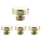 Button Tip Set for 3 1/2" Heavy Duty Plain or Ball Bearing Hinge in Lifetime Brass (Sold In Pairs)