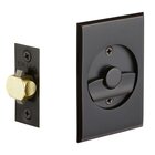Tubular Rectangular Privacy Pocket Door Lock in Oil Rubbed Bronze