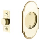 Tubular #8 Arch Passage Pocket Door Lock in Polished Brass