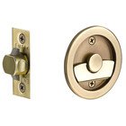 Tubular Round Privacy Pocket Door Lock in French Antique