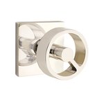 Double Dummy Square Rosette with Right Handed Spoke Knob in Polished Nickel
