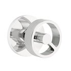 Double Dummy Disk Rosette with Left Handed Spoke Knob in Polished Chrome