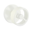 Passage Disk Rosette with Right Handed Spoke Knob in Matte White