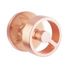 Passage Disk Rosette with Right Handed Spoke Knob in Satin Rose Gold