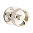 Passage Disk Rosette with Right Handed Spoke Knob in Polished Nickel