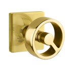 Passage Square Rosette with Right Handed Spoke Knob in French Antique Brass