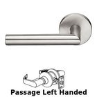 Stuttgart Right Hand Passage Door Lever and Brushed Stainless Steel Disk Rose with Concealed Screws