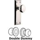 Double Dummy Set - Fifth Avenue Plate with Fifth Avenue Knob in Polished Nickel