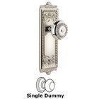 Windsor Plate Dummy with Parthenon knob in Polished Nickel