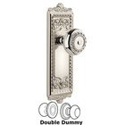 Windsor Plate Double Dummy with Parthenon knob in Polished Nickel