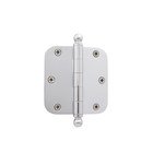 3 1/2" Ball Tip Residential Hinge with 5/8" Radius Corners in Bright Chrome