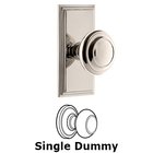 Grandeur Carre Plate Dummy with Circulaire Knob in Polished Nickel