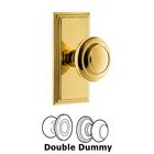 Grandeur Carre Plate Double Dummy with Circulaire Knob in Lifetime Brass