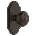 Grandeur Arc Plate Double Dummy with Windsor Knob in Timeless Bronze