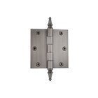 3 1/2" Steeple Tip Residential Hinge with Square Corners in Antique Pewter