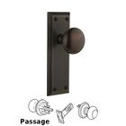 Grandeur Fifth Avenue Plate Passage with Fifth Avenue Knob in Timeless Bronze