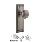 Grandeur Fifth Avenue Plate Privacy with Fifth Avenue Knob in Antique Pewter