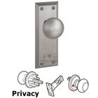 Privacy Knob - Fifth Avenue Plate with Fifth Avenue Door Knob in Antique Pewter