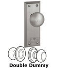 Double Dummy Knob - Fifth Avenue Plate with Fifth Avenue Door Knob in Antique Pewter