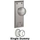 Single Dummy Knob - Fifth Avenue Plate with Fifth Avenue Door Knob in Antique Pewter