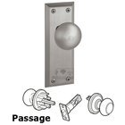 Passage Knob - Fifth Avenue Plate with Fifth Avenue Door Knob in Antique Pewter
