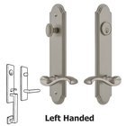 Arc Tall Plate Handleset with Portofino Left Handed Lever in Satin Nickel